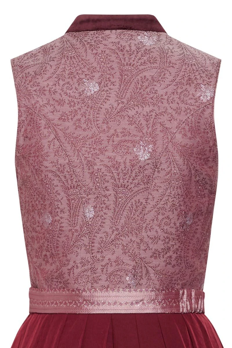 Midi Dirndl 65 Cm Altrosa Bordeaux Gemustert Ella 010043 4 Midi Dirndl 65 Cm Altrosa Bordeaux Gemustert Ella 010043 – Bild 4