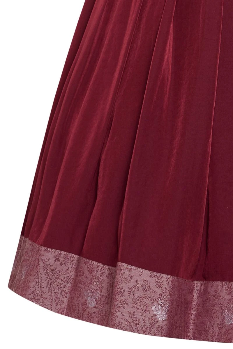 Midi Dirndl 65 Cm Altrosa Bordeaux Gemustert Ella 010043 6 Midi Dirndl 65 Cm Altrosa Bordeaux Gemustert Ella 010043 – Bild 6