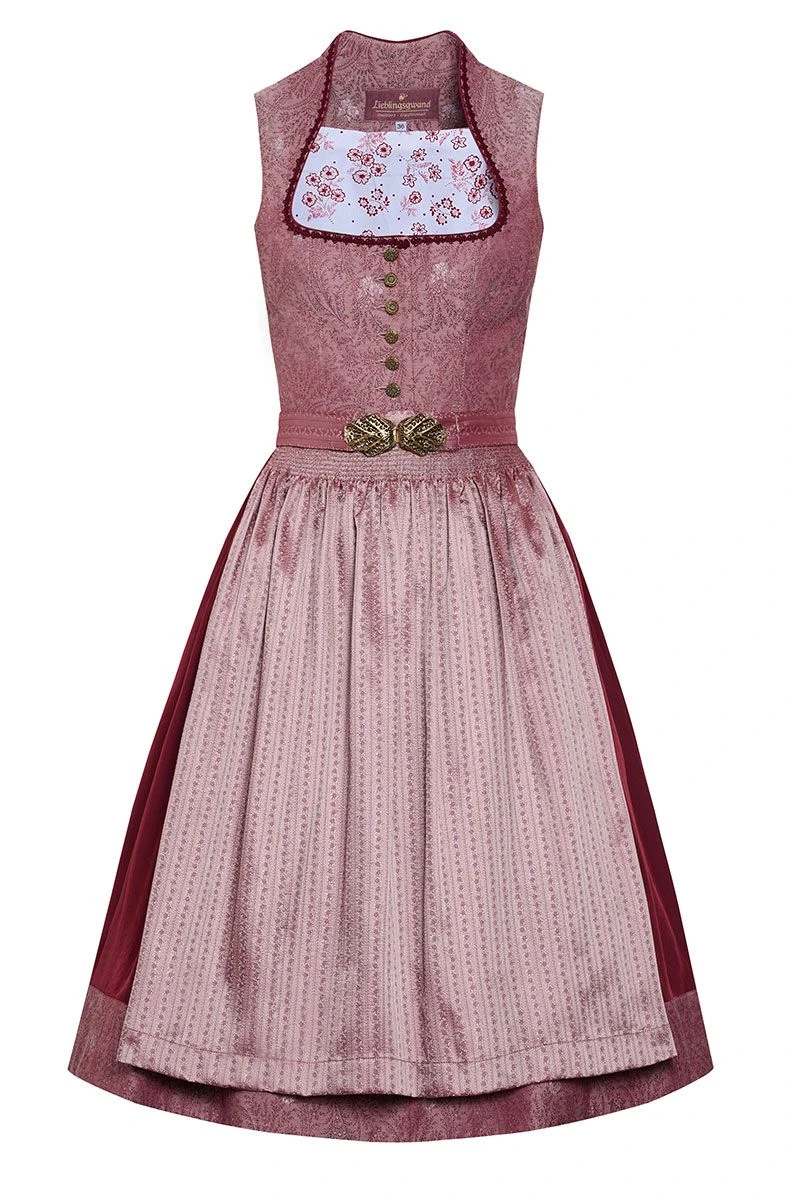 Midi Dirndl 65 Cm Altrosa Gemustert Mila 010042 1 Midi Dirndl 65 Cm Altrosa Gemustert Mila 010042