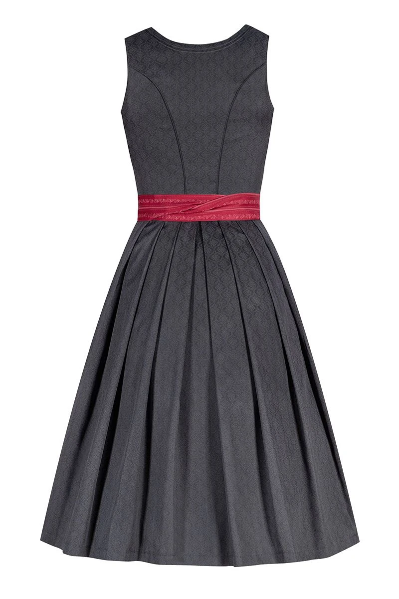 Midi Dirndl 65 Cm Anthrazit Rot Melina 010365 3 Midi Dirndl 65 Cm Anthrazit Rot Melina 010365 – Bild 3