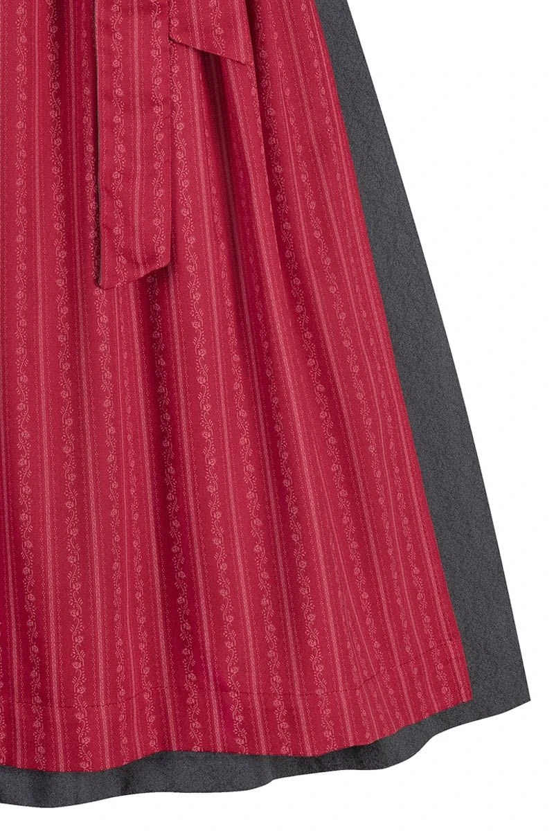 Midi Dirndl 65 Cm Anthrazit Rot Melina 010365 5 Midi Dirndl 65 Cm Anthrazit Rot Melina 010365 – Bild 5