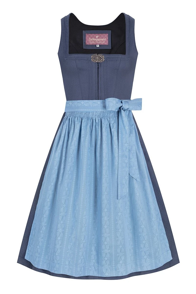 Midi Dirndl 65 Cm Dunkelblau Hellblau Amalia 015429 1 Midi Dirndl 65 Cm Dunkelblau Hellblau Amalia 015429