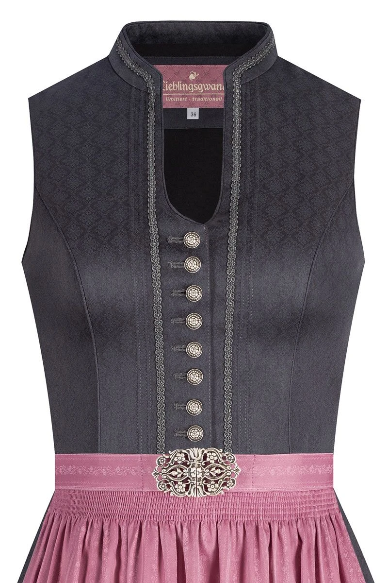 Midi Dirndl 65 Cm Grau Altrosa Lena 010367 2 Midi Dirndl 65 Cm Grau Altrosa Lena 010367 – Bild 2