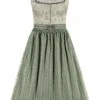 Midi Dirndl 65 Cm Hellgrün Salbei Emilia 014651