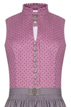 Midi Dirndl 65cm Altrosa Grau Gemustert Annalena 007349 -Modegeschäft lieblingsgwand midi dirndl 65er altrosa grau gemustert annalena 007349 3 1200x1200