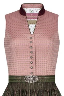 Midi Dirndl 65cm Altrosa Oliv Amalia 006236 - Limitiert -Modegeschäft lieblingsgwand midi dirndl 65er altrosa oliv amalia limitiert 006236 3 1200x1200