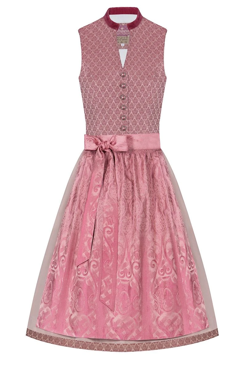 Midi Dirndl 65cm Altrosa Valentina 004683 - Limitiert 1 Midi Dirndl 65cm Altrosa Valentina 004683 - Limitiert