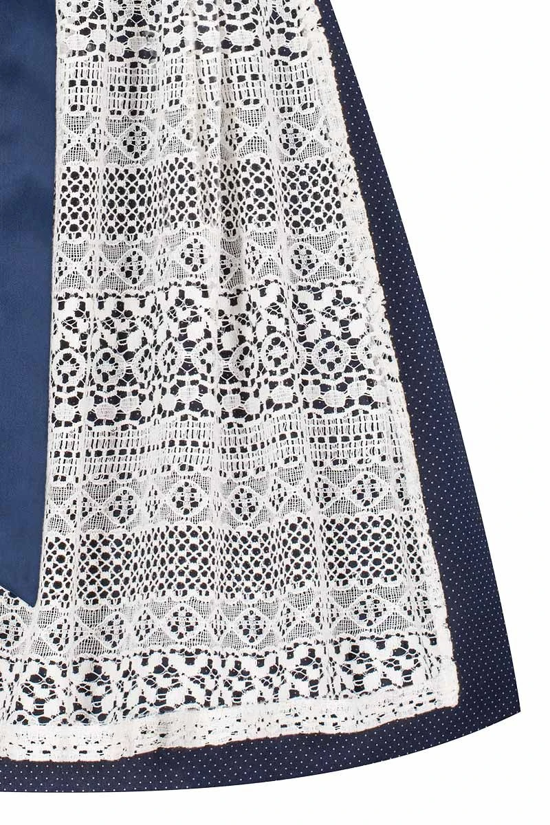 Midi Dirndl 65cm Dunkelblau Gepunktet Creme Madleine 006523 6 Midi Dirndl 65cm Dunkelblau Gepunktet Creme Madleine 006523 – Bild 6