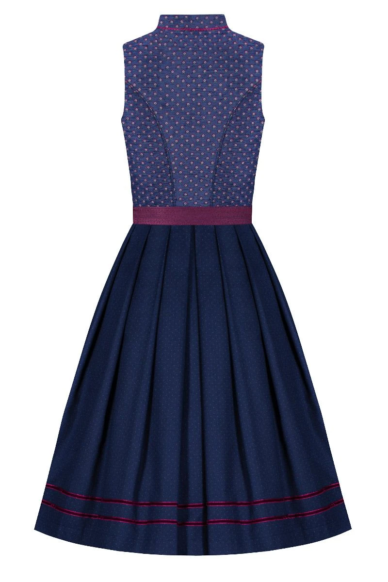 Midi Dirndl 65cm Dunkelblau Pflaume Rosi 006394 - Limitiert 2 Midi Dirndl 65cm Dunkelblau Pflaume Rosi 006394 - Limitiert – Bild 2