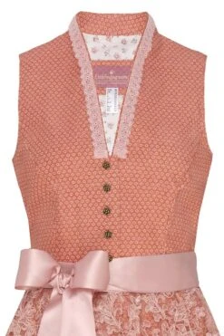 Midi Dirndl 65cm Koralle Gemustert Altrosa Lisa 006470 -Modegeschäft lieblingsgwand midi dirndl 65er koralle gemustert altrosa lisa 006470 3 1200x1200