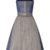 Midi Dirndl 70 Cm Blau Grau Verena 008497