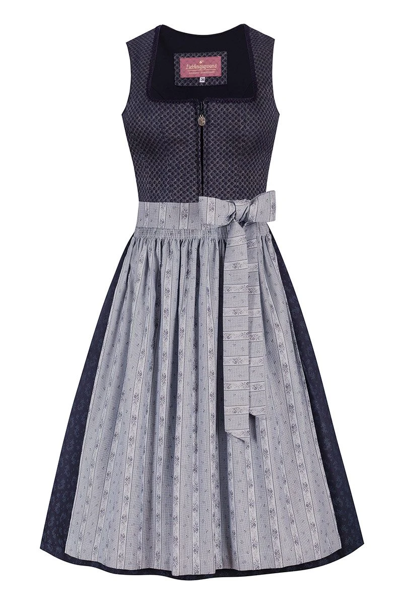 Midi Dirndl 70 Cm Dunkelblau Hellblau Stretch Glockenbach 010040 1 Midi Dirndl 70 Cm Dunkelblau Hellblau Stretch Glockenbach 010040