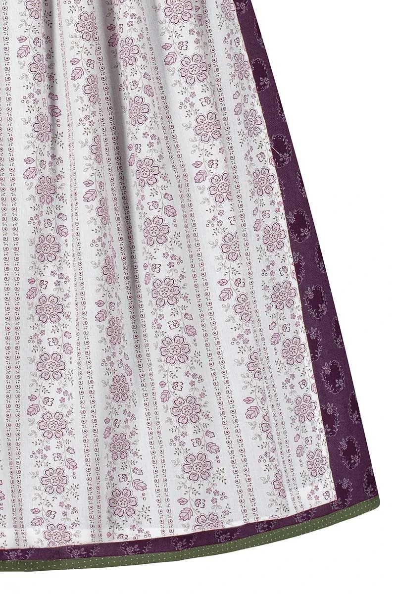 Midi Dirndl 70cm Aubergine Weiß Gemustert Barbara 005286 5 Midi Dirndl 70cm Aubergine Weiß Gemustert Barbara 005286 – Bild 5