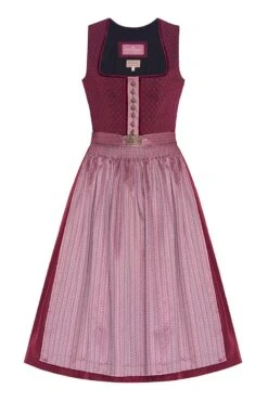 Midi Dirndl 70cm Beere Altrosa Stretch Lotte 006249 - Limitiert