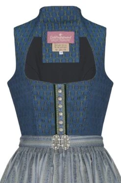 Midi Dirndl 70cm Dunkelblau Grau Doris 006400 - Limitiert -Modegeschäft lieblingsgwand midi dirndl 70er dunkelblau grau doris limitiert 006400 3 1200x1200