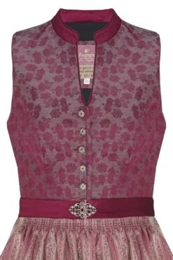 Midi Dirndl 70cm Bordeaux Silber Viola 006892 - Limitiert -Modegeschäft lieblingsgwand midi dirndl 70er dunkelrot silber viola 006892 3 1200x1200