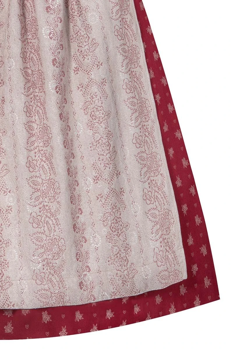 Midi Dirndl 70cm Rot Beige Babett 004698 - Limitiert 5 Midi Dirndl 70cm Rot Beige Babett 004698 - Limitiert – Bild 5
