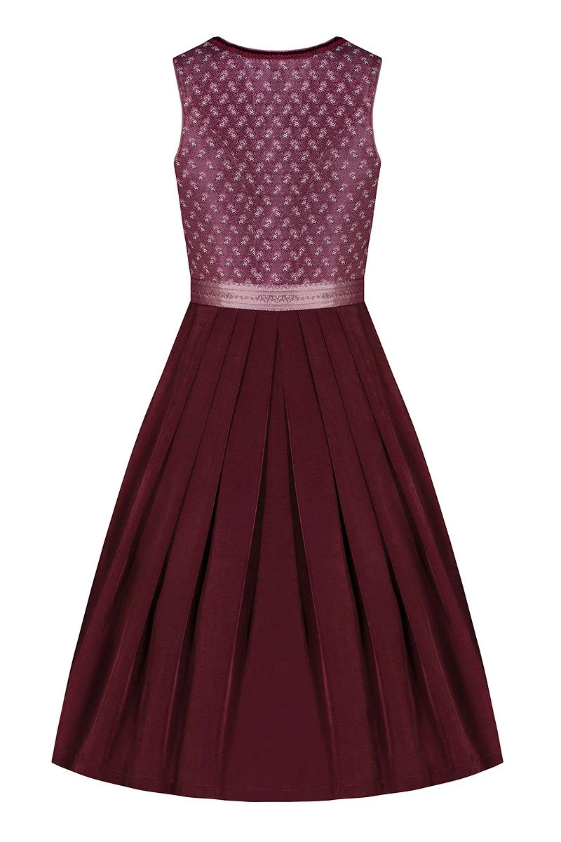 Midi Dirndl 70cm Beere Silber Martha 006256 - Limitiert 2 Midi Dirndl 70cm Beere Silber Martha 006256 - Limitiert – Bild 2