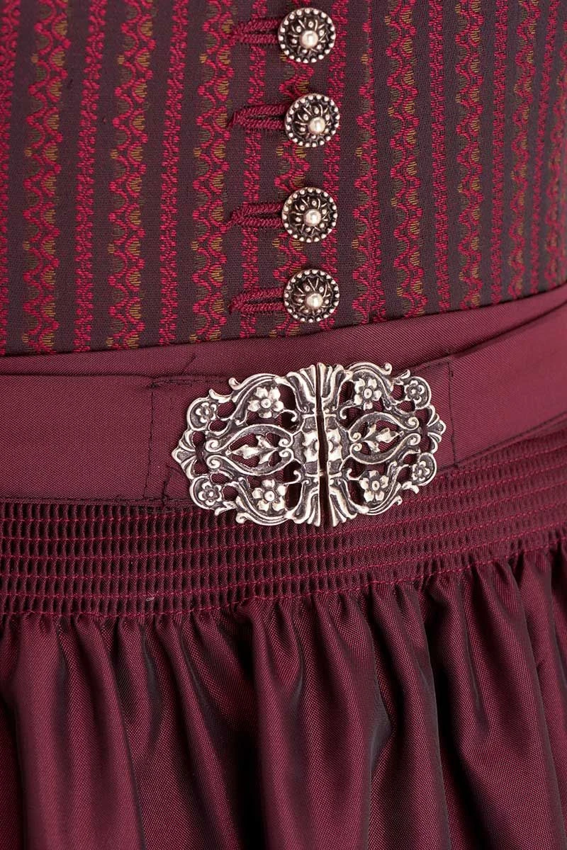 Midi Dirndl 65cm Schwarz Bordeaux Clara 006396 - Limitiert 4 Midi Dirndl 65cm Schwarz Bordeaux Clara 006396 - Limitiert – Bild 4