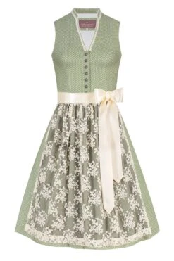 Mini Dirndl 60 Cm Hellgrün Creme Liora 010192