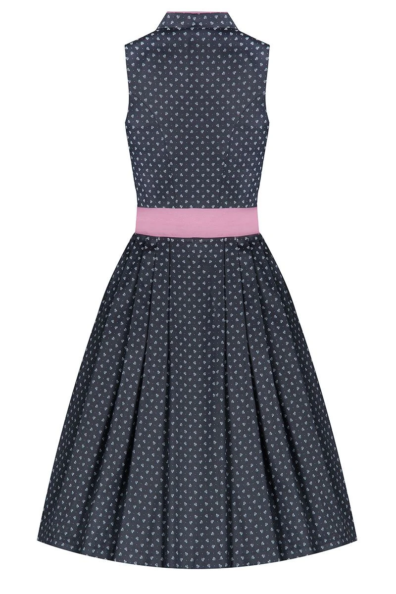 Mini Dirndl 60cm Anthrazit Altrosa Nicol 004679 2 Mini Dirndl 60cm Anthrazit Altrosa Nicol 004679 – Bild 2