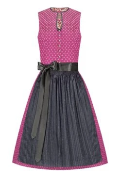 Mini Dirndl 60cm Pink Anthrazit Emilia 005260 - Limitiert