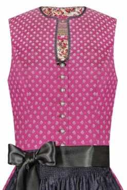 Mini Dirndl 60cm Pink Anthrazit Emilia 005260 - Limitiert -Modegeschäft lieblingsgwand mini dirndl 60er pink anthrazit emilia 005260 3 1200x1200