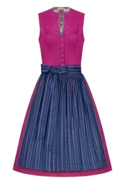 Mini Dirndl 60cm Pink Blau Emilia 005258 - Limitiert