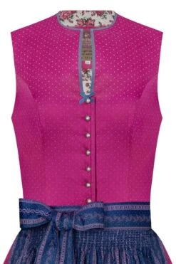 Mini Dirndl 60cm Pink Blau Emilia 005258 - Limitiert -Modegeschäft lieblingsgwand mini dirndl 60er pink blau emilia 005258 3 1200x1200