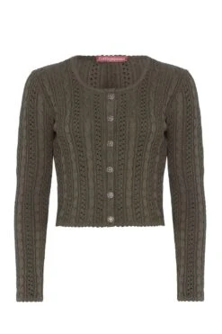 Trachten Strickjacke Oliv Lisa 005068