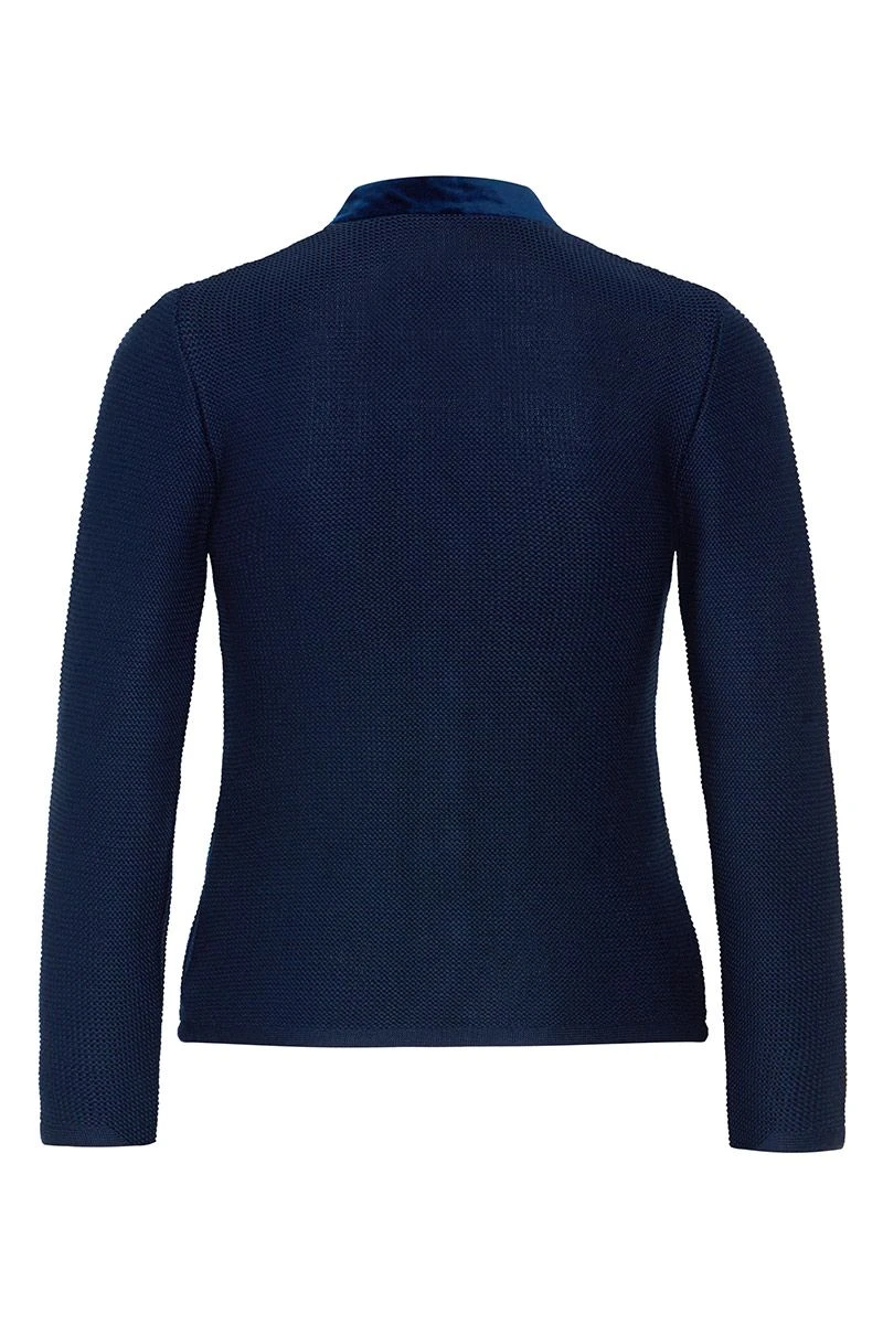 Trachten Strickjacke Dunkelblau Lena 011867 3 Trachten Strickjacke Dunkelblau Lena 011867 – Bild 3