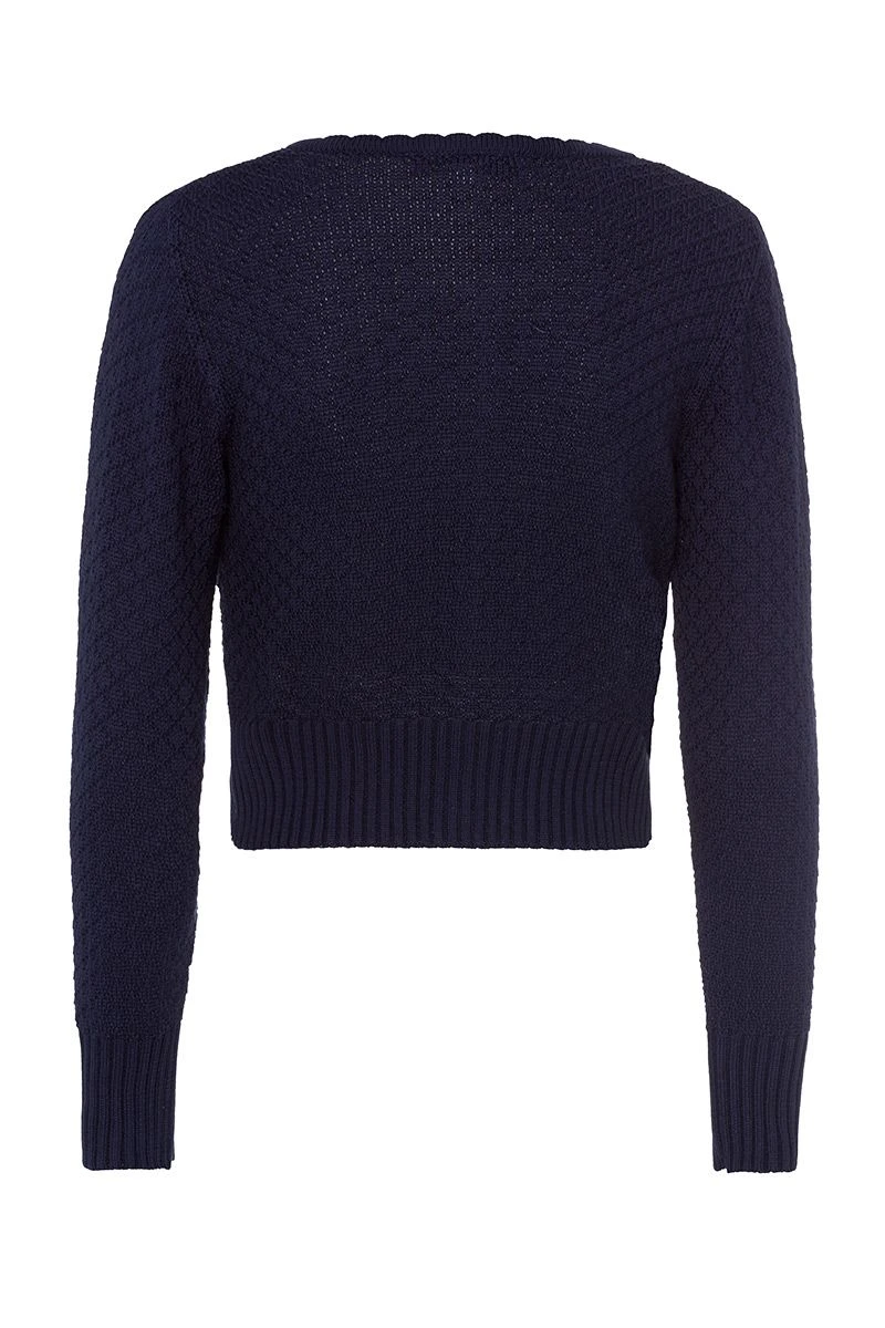 Trachten Strickjacke Dunkelblau Marlene 003187 2 Trachten Strickjacke Dunkelblau Marlene 003187 – Bild 2