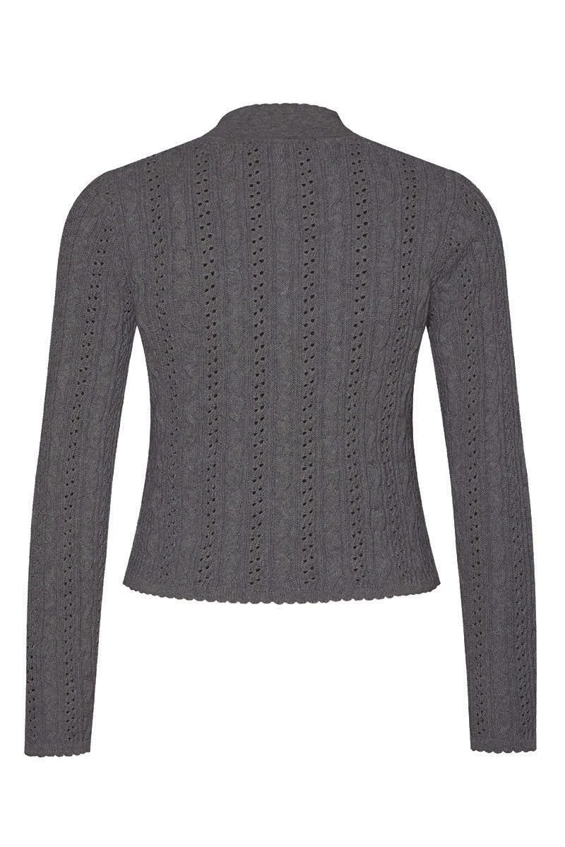 Trachten Strickjacke Dunkelgrau Franzi 009529 2 Trachten Strickjacke Dunkelgrau Franzi 009529 – Bild 2
