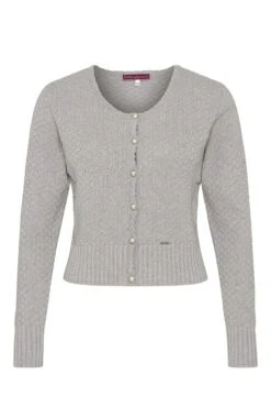 Trachten Strickjacke Hellgrau Marlene 010951