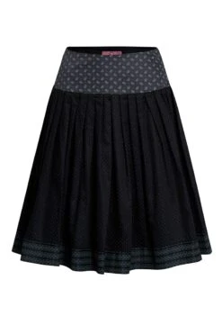 Trachtenrock Mini 60 Cm Anthrazit Gepunktet Franka 011417