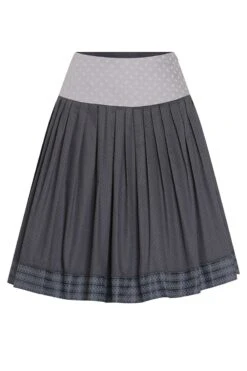 Trachtenrock Mini 60 Cm Grau Getupft Franka 011416