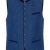 Trachtenweste Blau Gemustert Franz 015185 - Slimfit