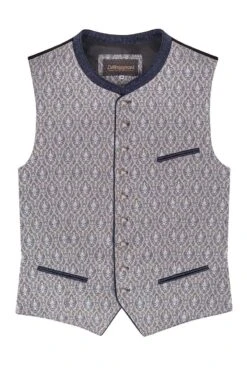 Trachtenweste Blau Grau Franz 016083