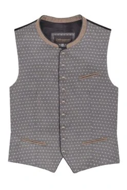 Trachtenweste Blaugrau Gemustert Franz 016081