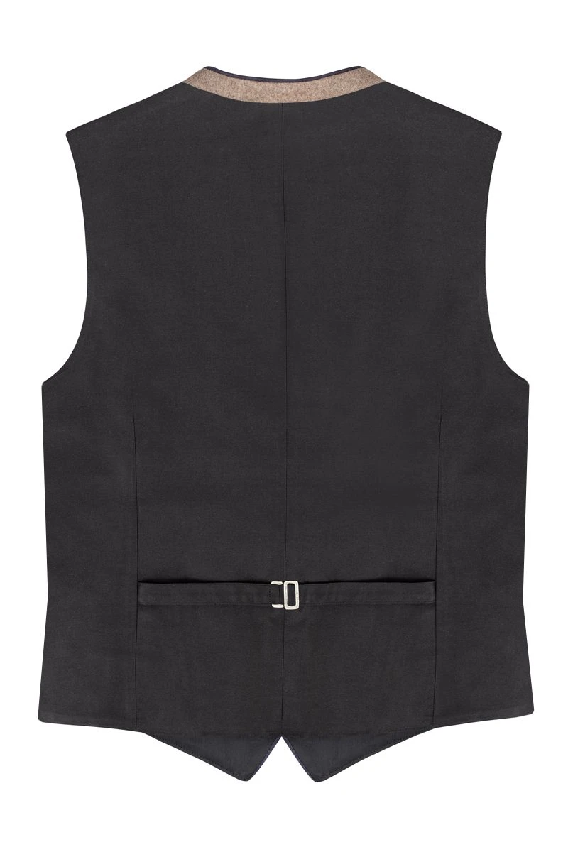 Trachtenweste Blaugrau Gemustert Franz 016081 3 Trachtenweste Blaugrau Gemustert Franz 016081 – Bild 3