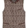 Trachtenweste Dunkelbraun Taupe Gemustert Lenz 009433