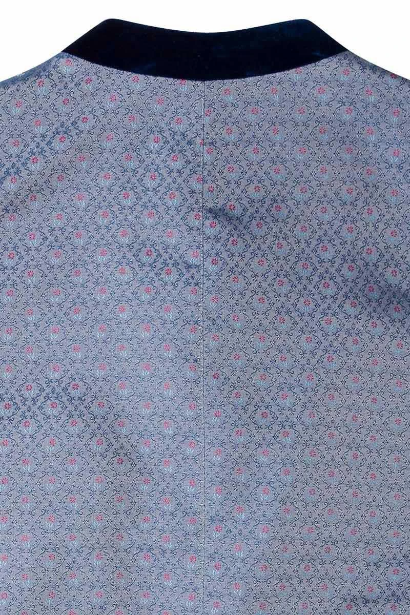 Trachtenweste Grau Blau Gemustert Kilian 004827 4 Trachtenweste Grau Blau Gemustert Kilian 004827 – Bild 4