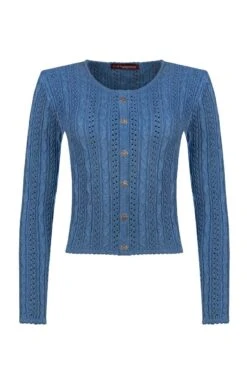 Trachten Strickjacke Blau Lisa 002816