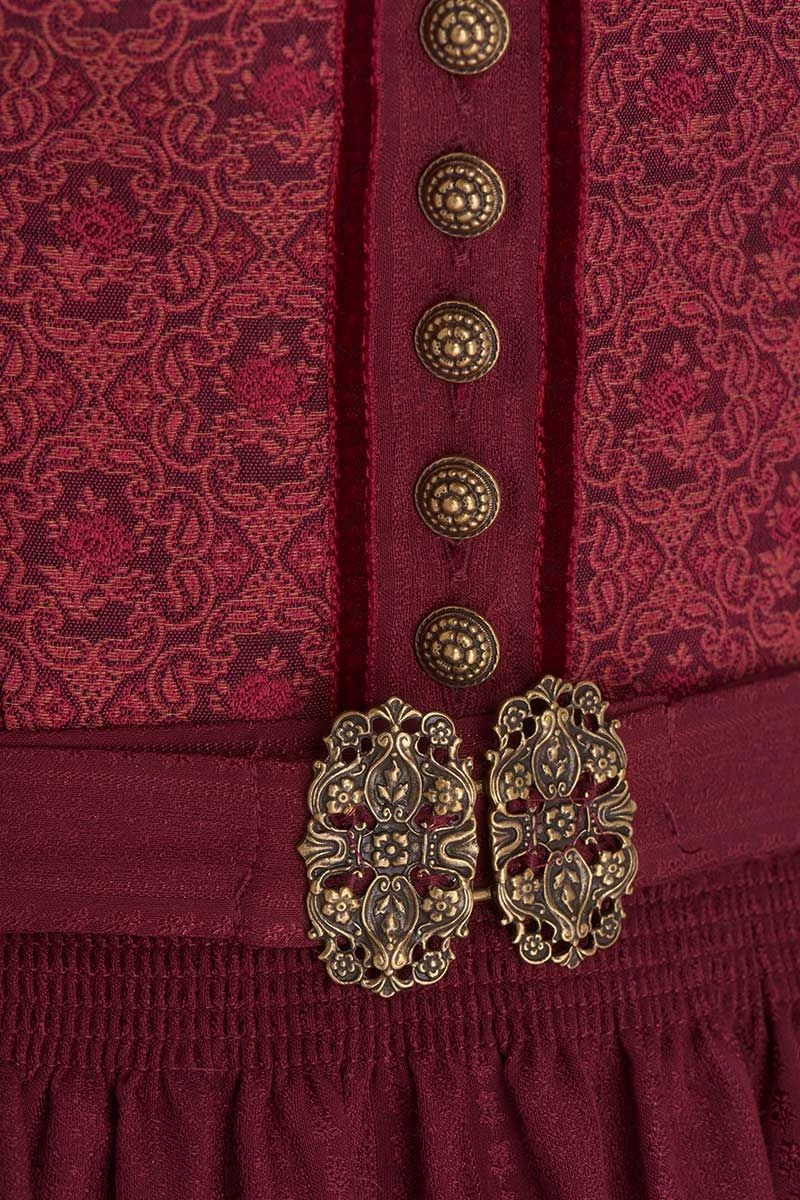 Midi Dirndl 70cm Dunkelrot Lotti 006398 - Limitiert 4 Midi Dirndl 70cm Dunkelrot Lotti 006398 - Limitiert – Bild 4