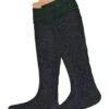 Trachtensocken Lang Anthrazit Grün Merinowolle 005547