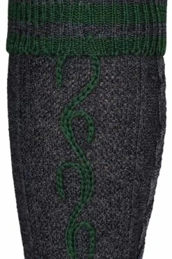 Trachtensocken Lang Anthrazit Grün Merinowolle 005547 -Modegeschäft lusana trachten kniestruempfe anthrazit gruen 005547 3 1200x1200