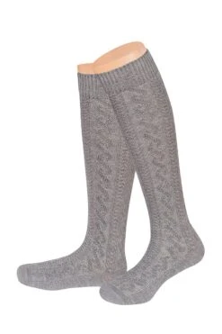 Trachten Kniestrümpfe Hellgrau 011201