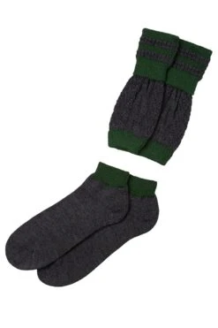 Trachten-Loferl Anthrazit Dunkelgrün Merinowolle Dominik 103512