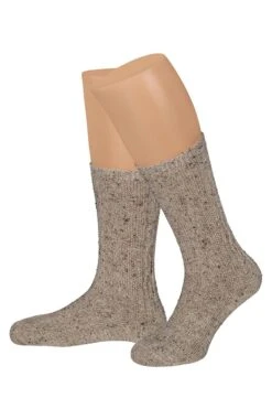 Trachtensocken Kurz Braun Meliert Merinowolle 100726