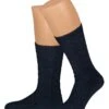 Trachtensocken Kurz Dunkelblau Merinowolle 005530